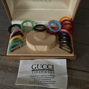 Gucci 19 (plastic) bezels, Empty Box, & Papers~No Watch-Gucci Watch Bezel